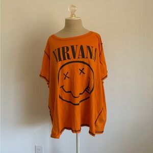 Torrid Nirvana T-Shirt Orange Short Sleeves 4